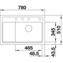 Zlewozmywak Blanco ZENAR XL 6S Compact antracyt prawa komora z korkiem aut. z InFino z deską szklaną 523 706